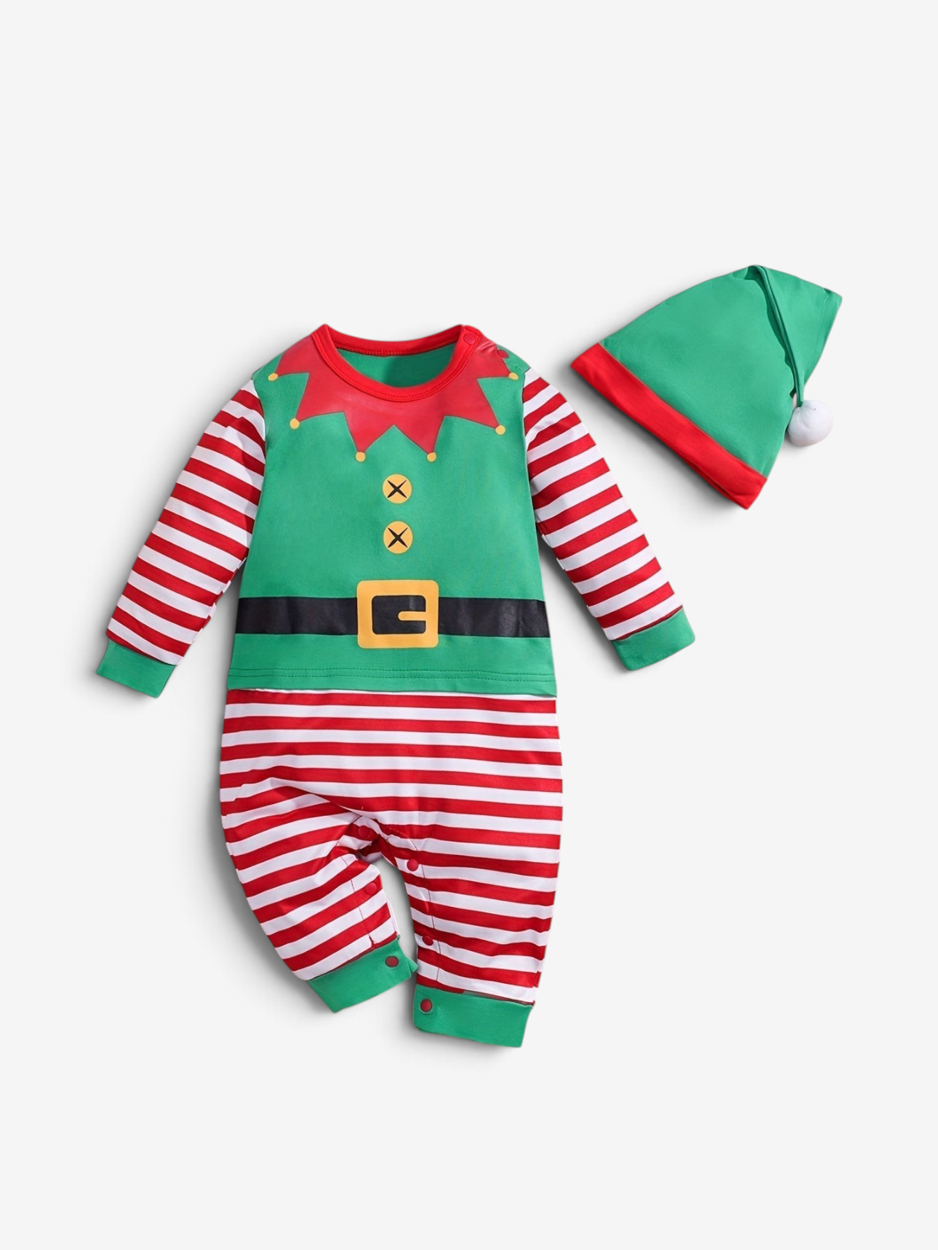 Adorable Baby Elf Costume Romper with Hat