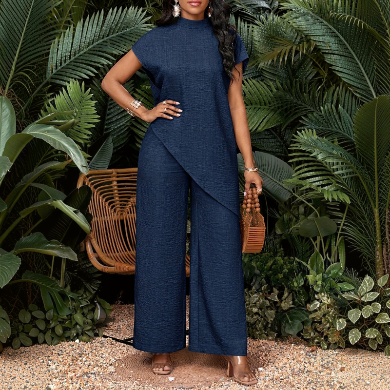 Women’s Stylish Round Neck Two-Piece Set