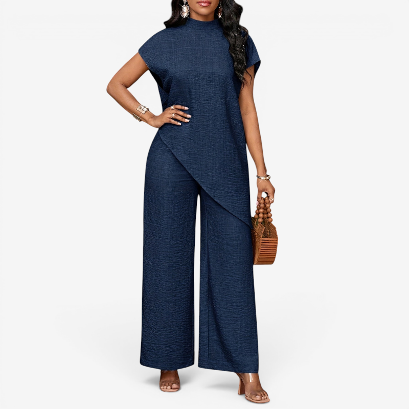Women’s Stylish Round Neck Two-Piece Set