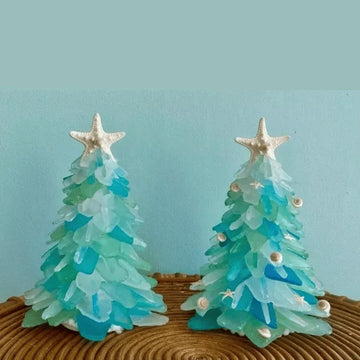 Sea Tranquility: Unique Handmade Glass Christmas Tree