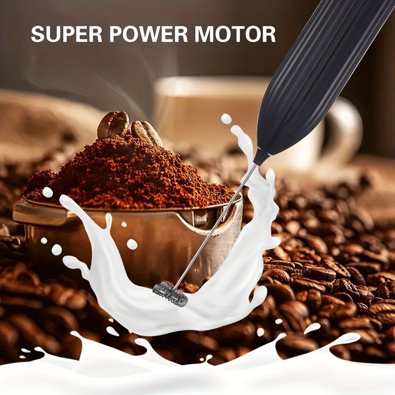 DrinkMixer - Battery-Operated Handheld Milk Frother Effortless Frothing for Barista-Quality Drinks | One-Touch Operation for Smooth, Creamy Texture