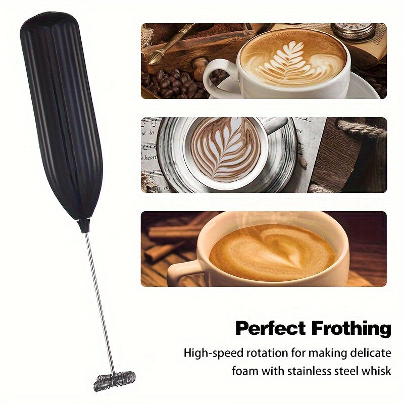DrinkMixer - Battery-Operated Handheld Milk Frother Effortless Frothing for Barista-Quality Drinks | One-Touch Operation for Smooth, Creamy Texture