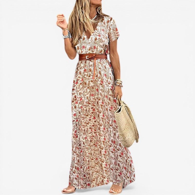 Women's Floral Short Sleeve Dress