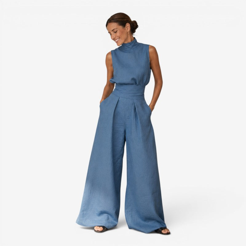 Elegant Women's Sleeveless Wide Leg Jumpsuit