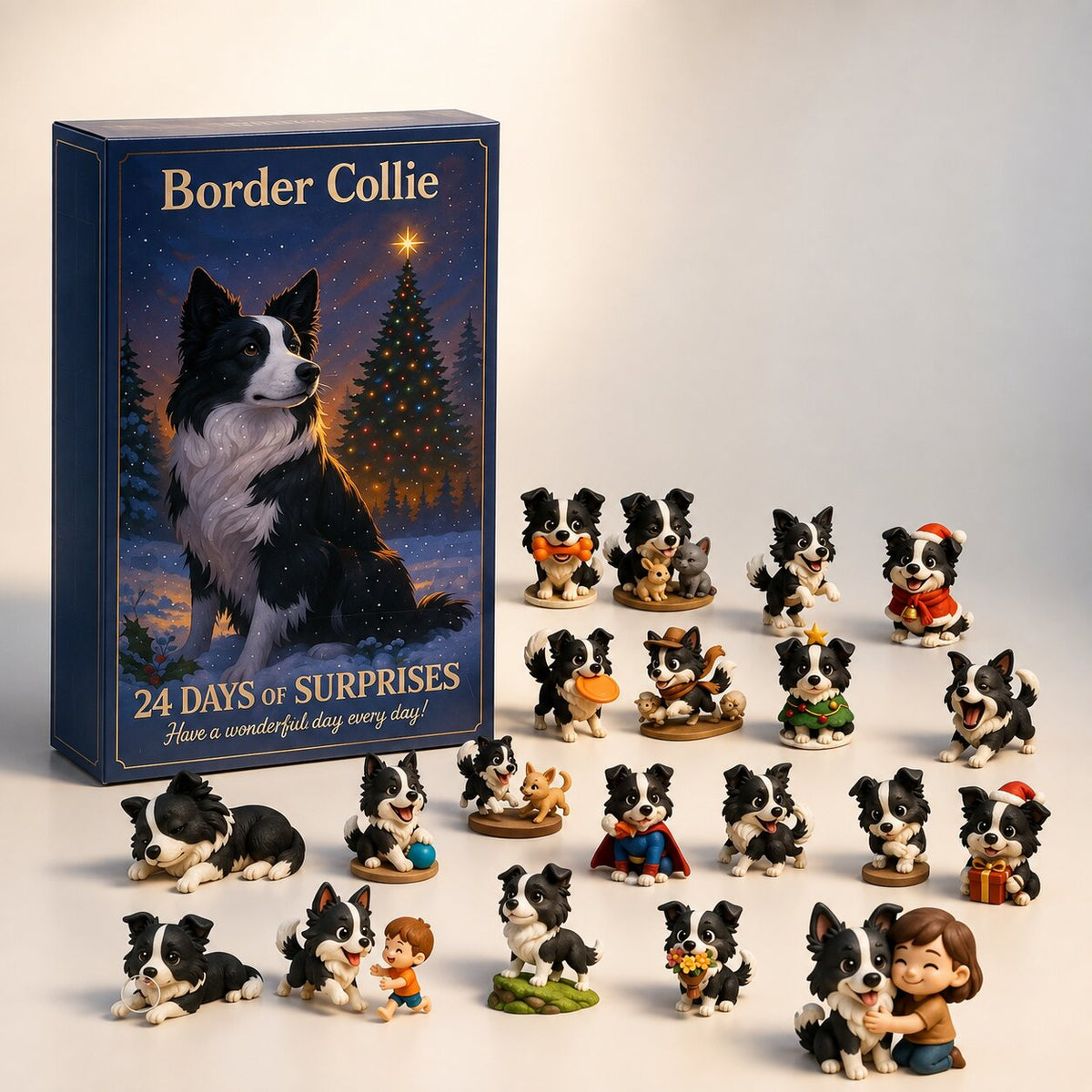 Colliegleam - Adventi naptár Border Collie motívumokkal és 24 meglepetéssel