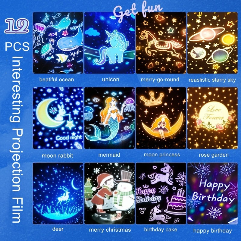 DreamWhirl - Night Light Projector Rotating Carousel Design with Stars, Constellations, and Ocean Animals | Soft Calming Light for Peaceful Sleep | Durable and Safe Nighttime Adventure for Kids’ Bedrooms