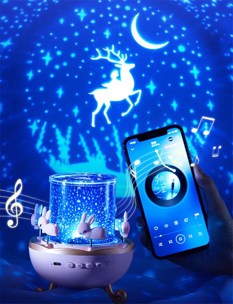 DreamWhirl - Night Light Projector Rotating Carousel Design with Stars, Constellations, and Ocean Animals | Soft Calming Light for Peaceful Sleep | Durable and Safe Nighttime Adventure for Kids’ Bedrooms