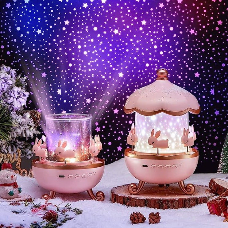 DreamWhirl - Night Light Projector Rotating Carousel Design with Stars, Constellations, and Ocean Animals | Soft Calming Light for Peaceful Sleep | Durable and Safe Nighttime Adventure for Kids’ Bedrooms