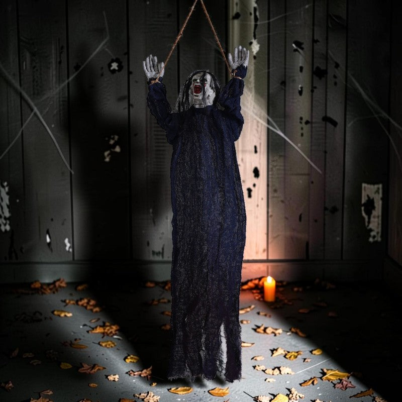 Long-Haired Hanging Ghost Decor