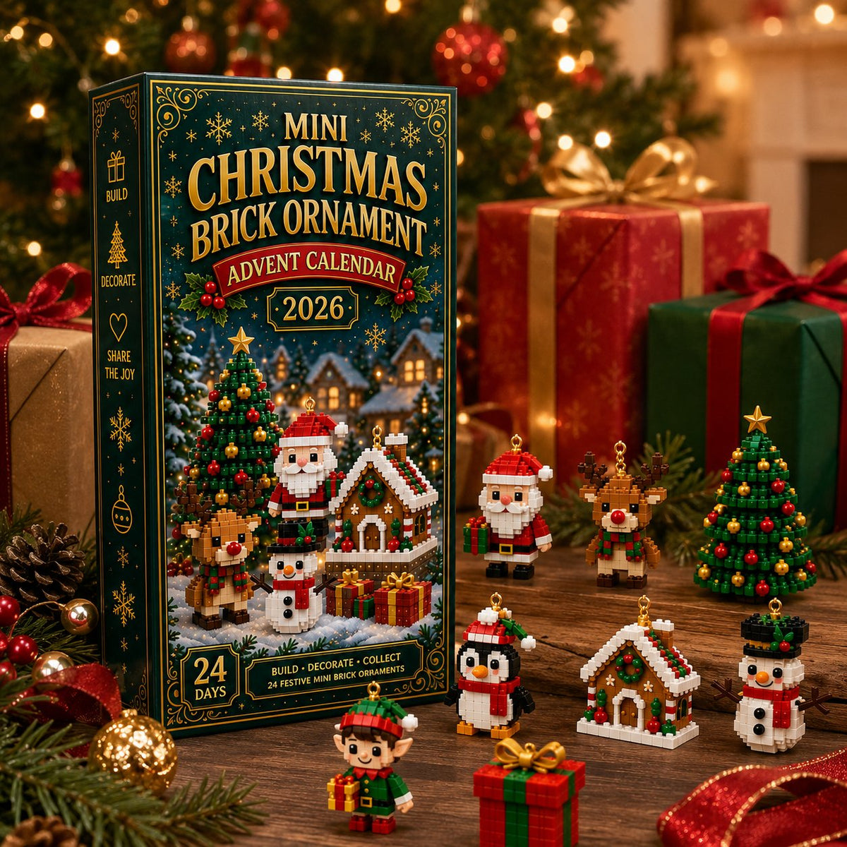 Figurvent - Karácsonyi adventi naptár 24 építhető mini figurával