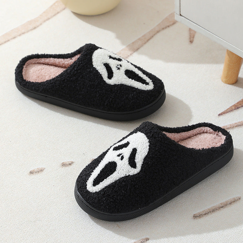 Halloween Slippers with Skull Design