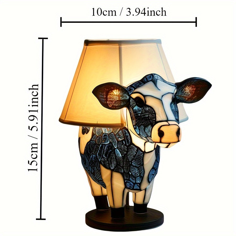 LumiMoo - Creative Cow Table Lamp Adorable Cow-Shaped Design with Soft Warm LED Glow | Energy-Efficient Flicker-Free Light for Cozy Atmosphere | Playful Night Light for Bedroom, Nursery, or Living Space