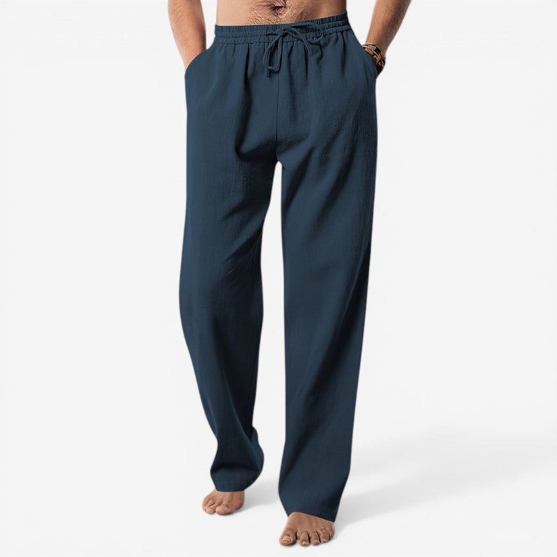 Men's Straight Leg Drawstring Trousers