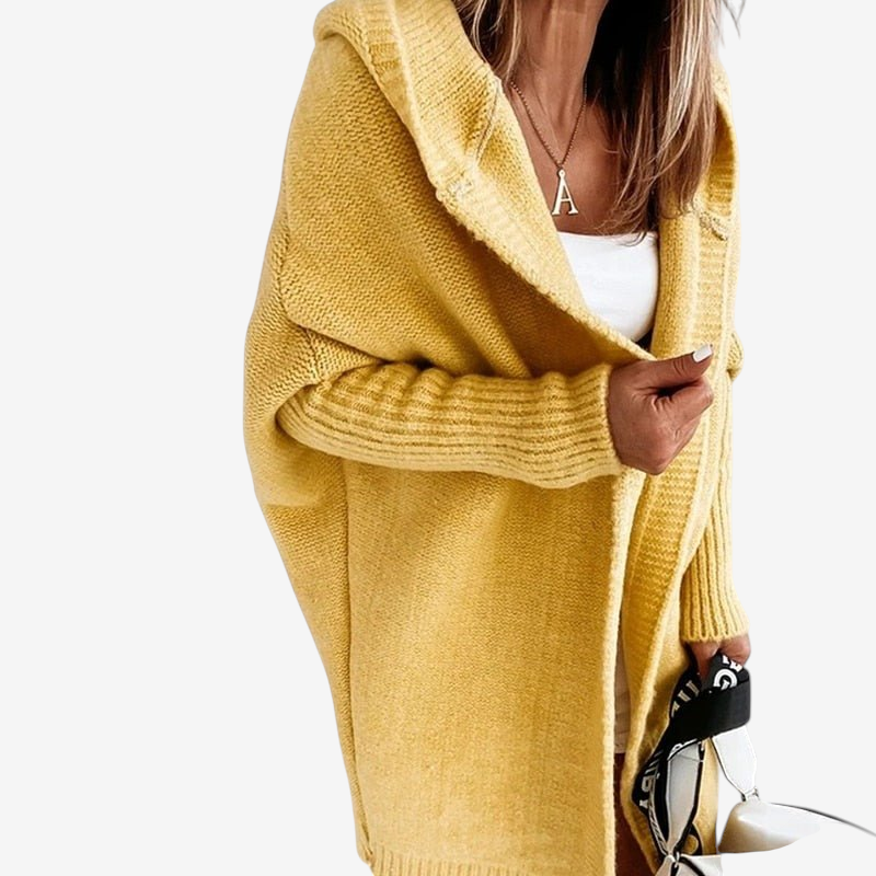 Chic Women's Hooded Knit Cardigan