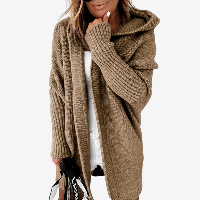 Chic Women's Hooded Knit Cardigan