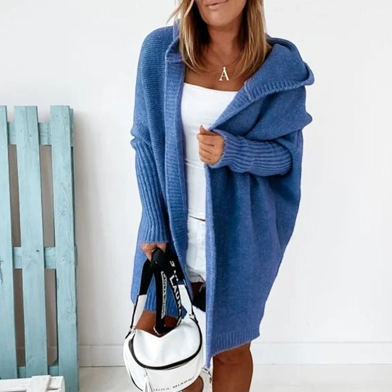 Chic Women's Hooded Knit Cardigan