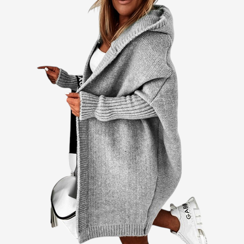 Chic Women's Hooded Knit Cardigan