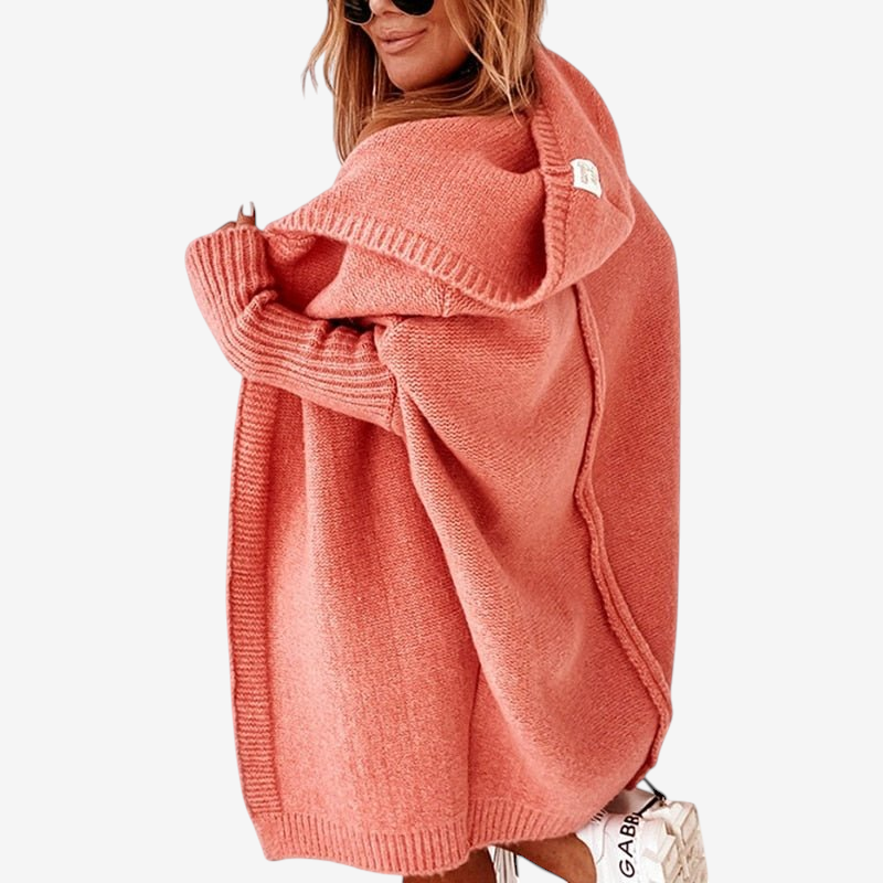 Chic Women's Hooded Knit Cardigan