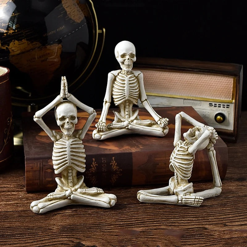 Spooky Skeleton Resin Figurine for Halloween