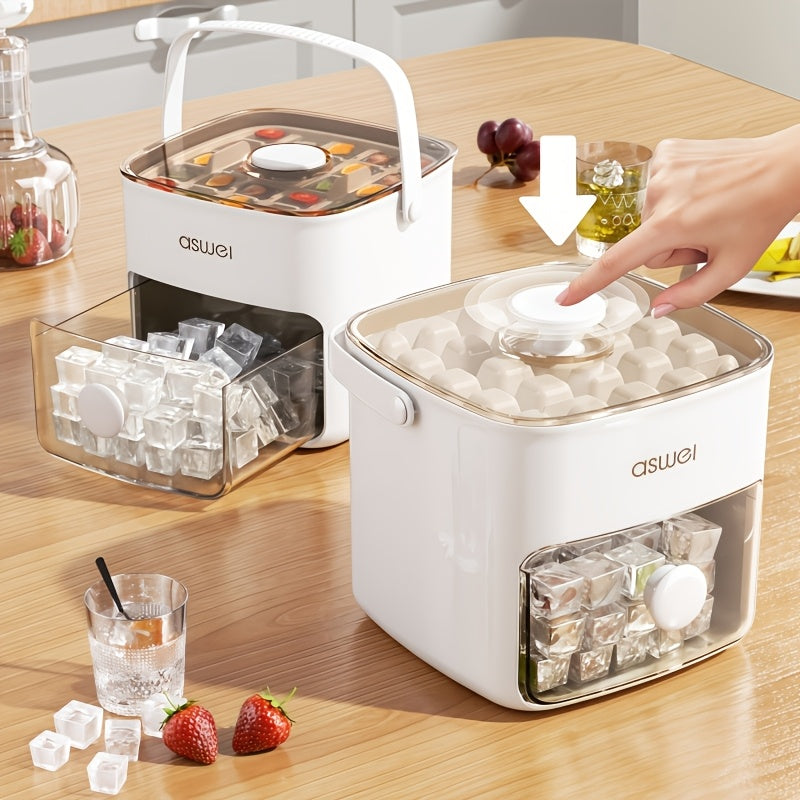 ChillMate - Ice Cube Storage and Dispenser Neat, Space-Saving Ice Organization | Easy-Access Pull-Out Drawer for Quick Ice Retrieval