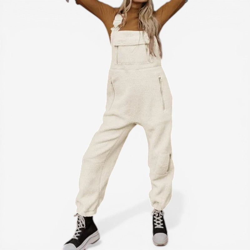 Women's Fleece Strap Jumpsuit