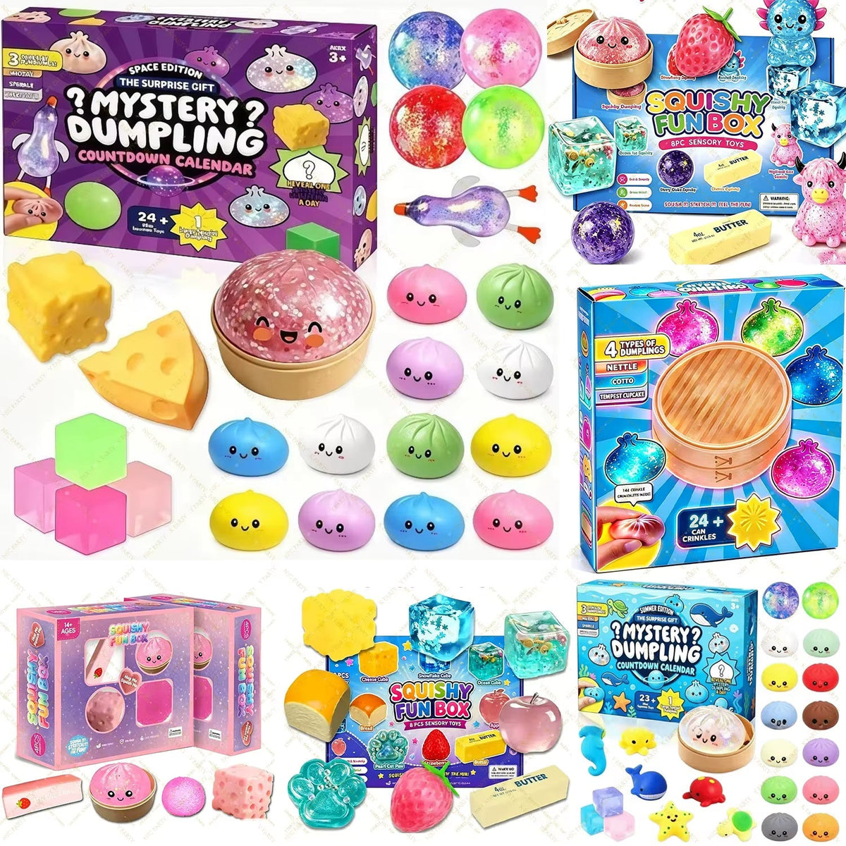 Squeezmas - Squishy játék adventi naptár 24 napos meglepetéssel