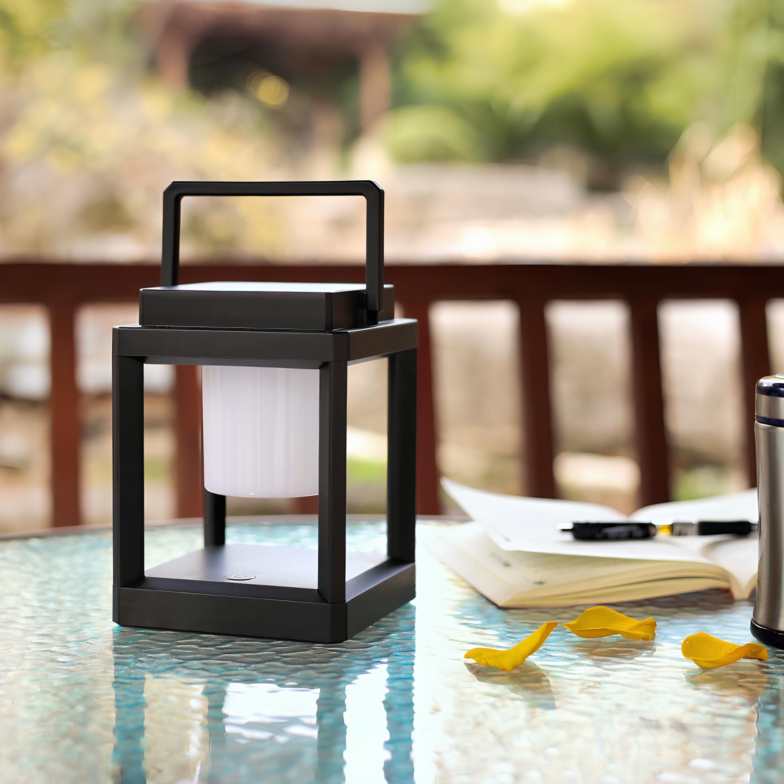 Lyssol - Portable Solar Lamp Adjustable Brightness for Outdoor Use | Wireless and Weather-Resistant Design | Cozy Ambient Lighting for Garden, Balcony, Camping, or Patio