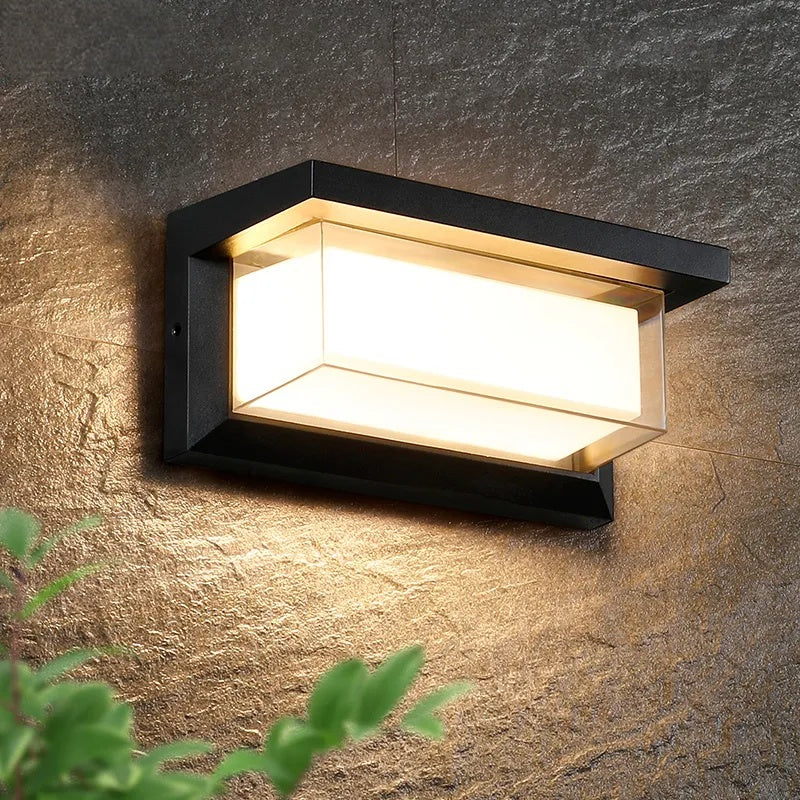LumoGuard - Modern Outdoor Wall Lights Sleek Minimalist Design for a Stylish Exterior | Weather-Resistant Metal Build with Glare-Free Diffuser | Energy-Efficient LED Brightness for Pathway, Patio or Entrance