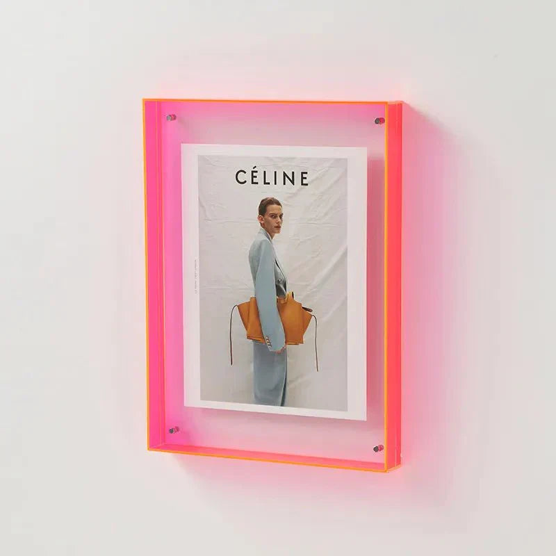 PrismFrame LED Geometric Wall Art – Modern Illuminated Decor