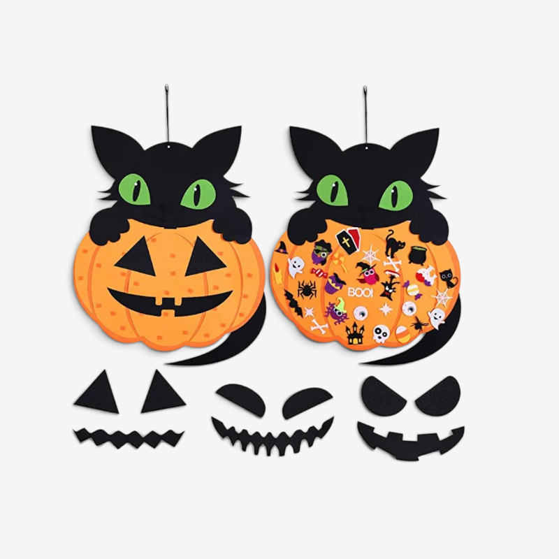 PurrHang - Halloweeni macskás kézműves készlet díszekkel