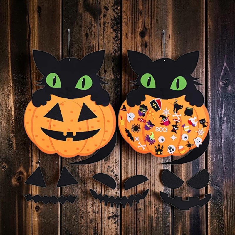 PurrHang - Halloweeni macskás kézműves készlet díszekkel