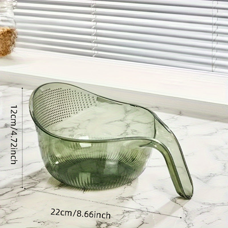MultiDrain - Rice Washing Bowl Multifunctional Strainer and Drain Basket | Efficient Washing and Draining for Rice, Fruits, and Vegetables | Ergonomic, Durable, and Easy-to-Use Food-Grade Plastic Design