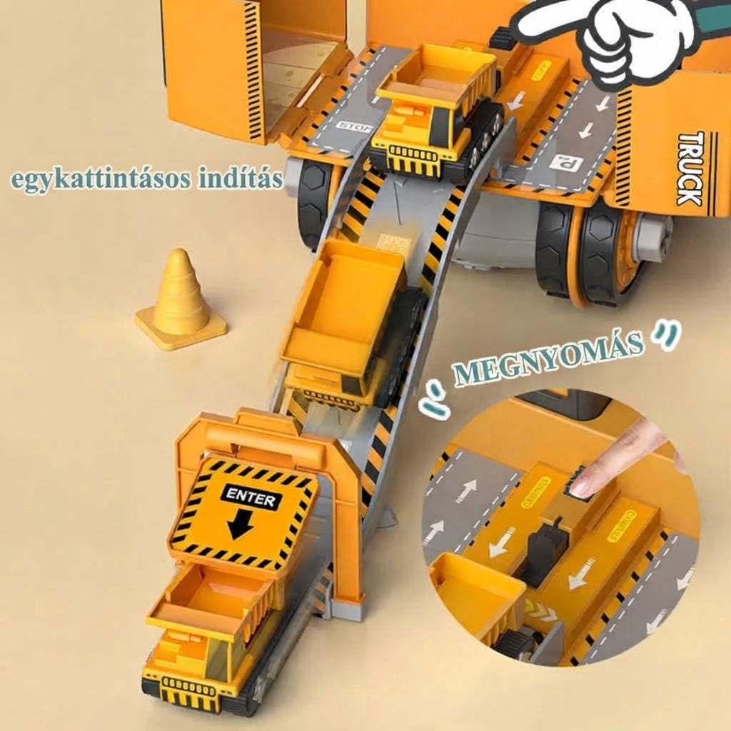 BuildBolt – Szétszerelhető építőipari járműjáték cserélhető alkatrészekkel