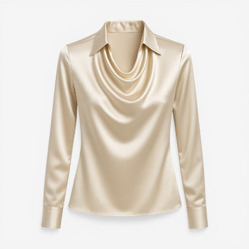 Slim Fit High Collar Blouse