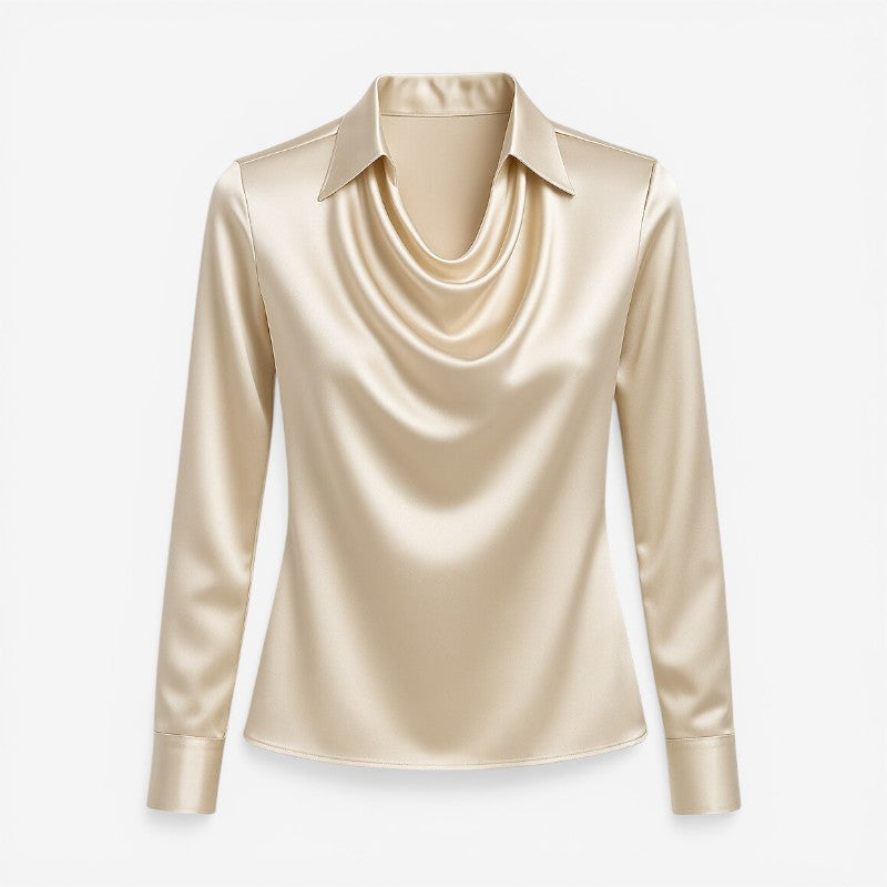 Slim Fit High Collar Blouse