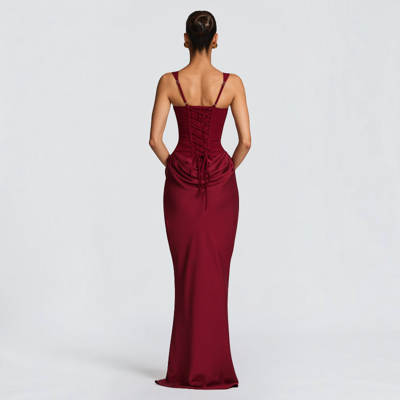 Elegant Square Neck Bodycon Maxi Dress for Women