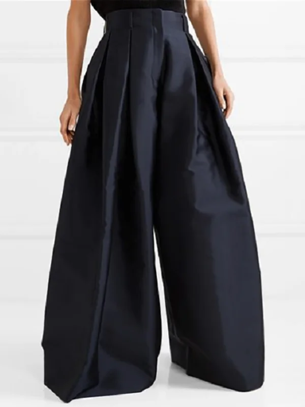 Eva - Elegant high-waisted pleated pants with wide legs