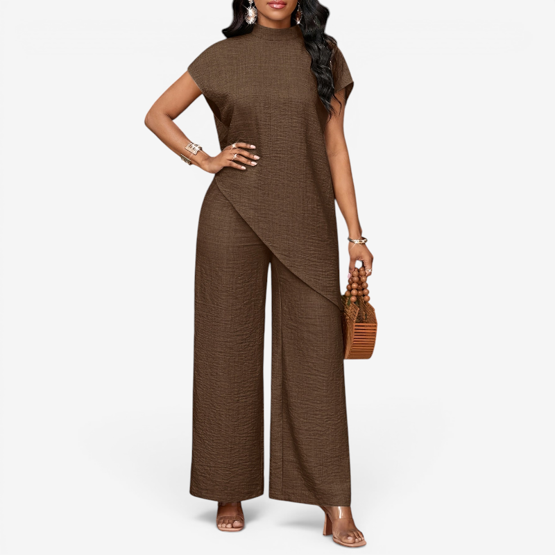 Women’s Stylish Round Neck Two-Piece Set