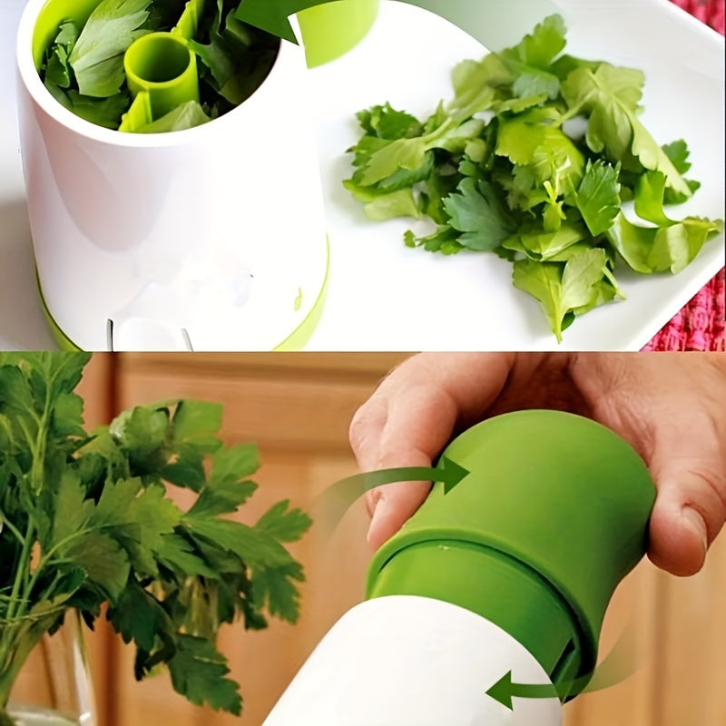 HerbMate - Manual Handheld Herb Chopper Sharp Stainless Steel Blades with Ergonomic Handle | Compact, Lightweight, and Easy to Clean
