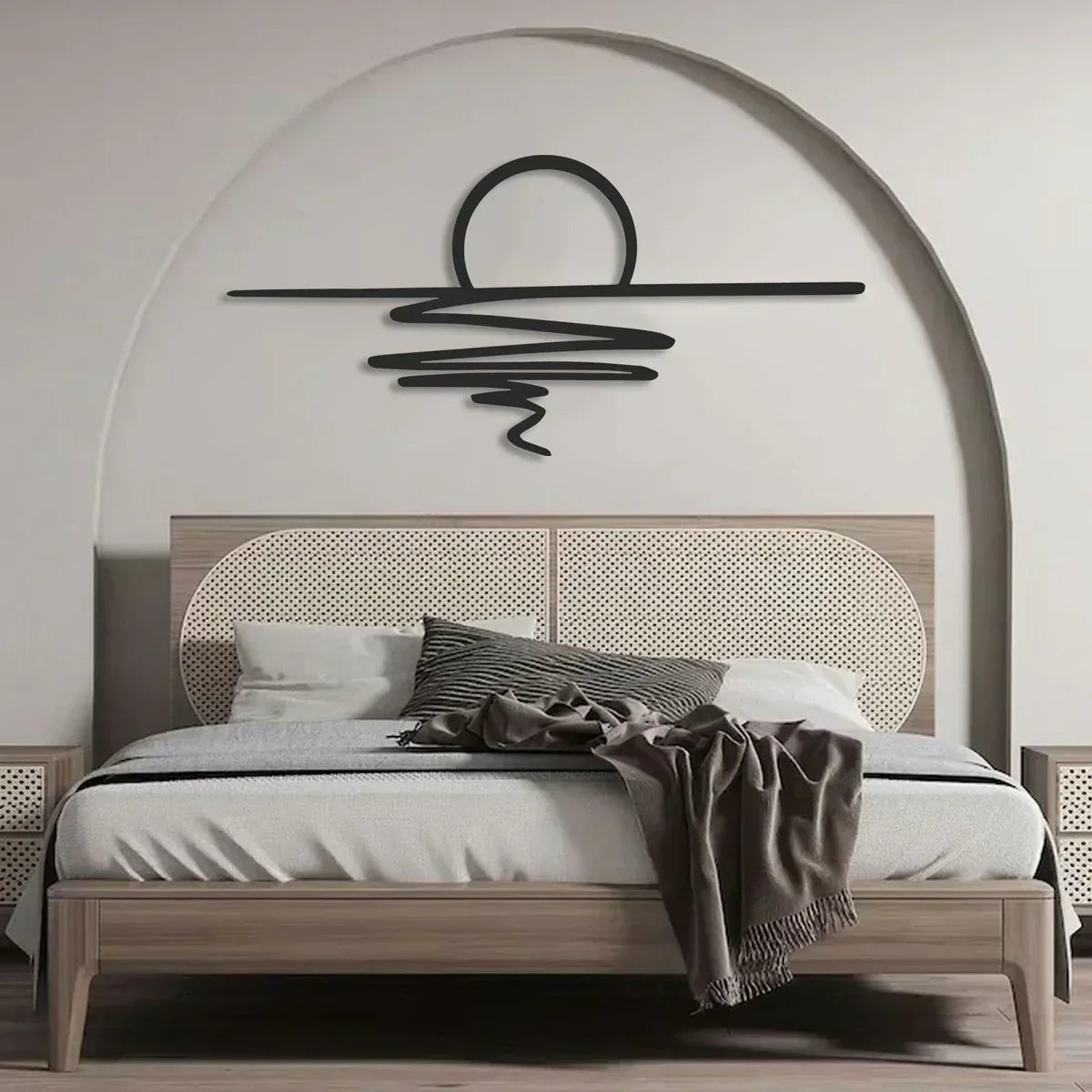 SereneSwirl - Modern Minimalist Wall Art for Stylish Spaces