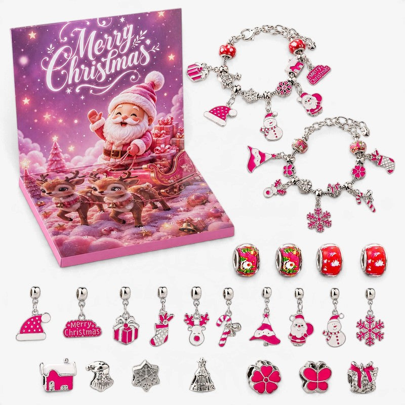 Yulecharms - Adventi naptár 24 ékszer elemmel karkötőkhöz