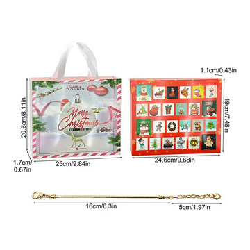 24-Day Advent Calendar with Countdown - DIY Bracelets Set
