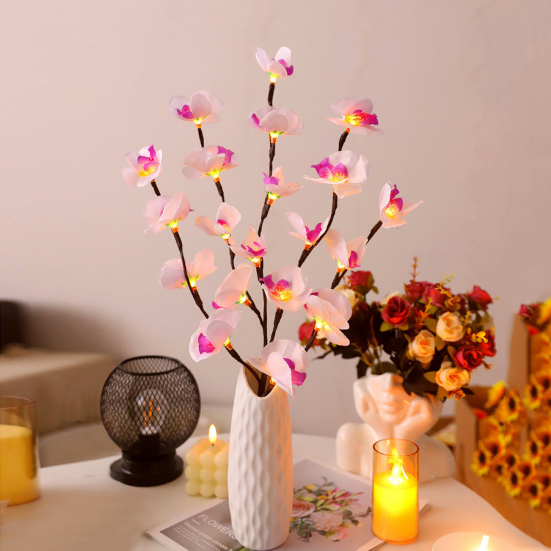 LumiFlor - LED Flower String Lights Realistic Flower and Leaf Design | Soft Battery-Powered Glow for Warm, Enchanting Ambiance | Versatile Decoration for Home, Office, Weddings, or Events