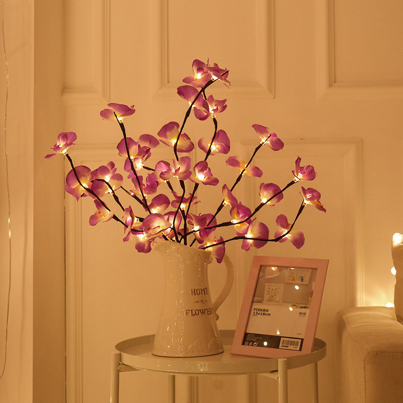 LumiFlor - LED Flower String Lights Realistic Flower and Leaf Design | Soft Battery-Powered Glow for Warm, Enchanting Ambiance | Versatile Decoration for Home, Office, Weddings, or Events