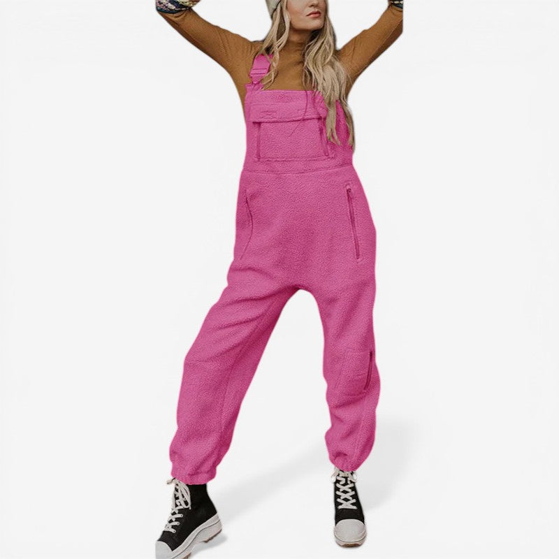 Women's Fleece Strap Jumpsuit