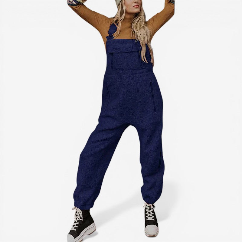 Women's Fleece Strap Jumpsuit