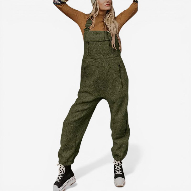 Women's Fleece Strap Jumpsuit