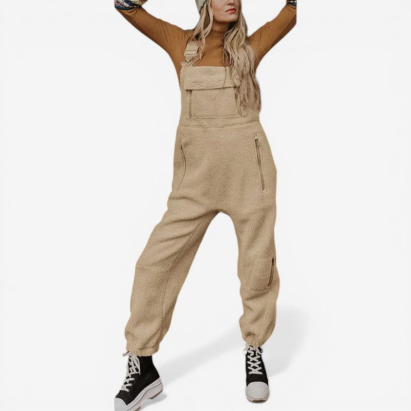 Women's Fleece Strap Jumpsuit