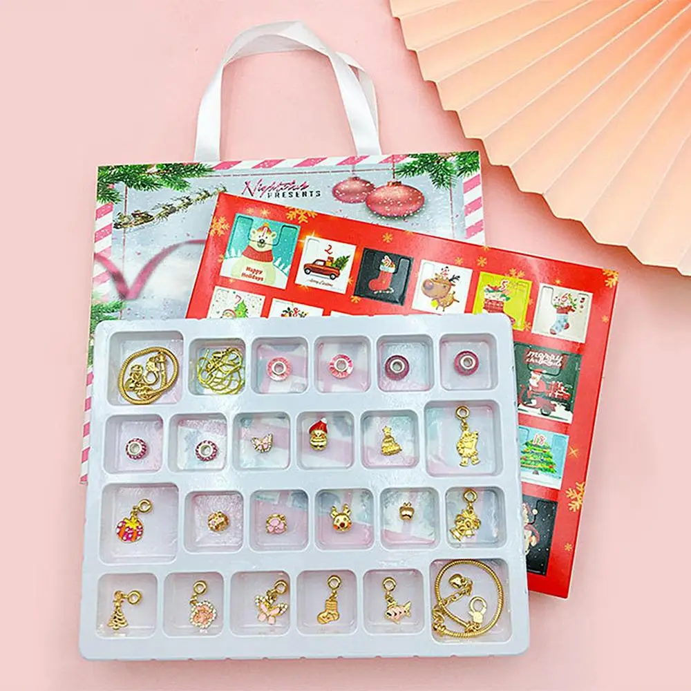 24-Day Advent Calendar with Countdown - DIY Bracelets Set