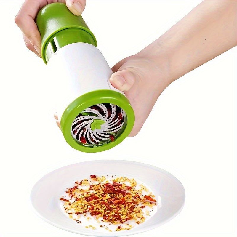 HerbMate - Manual Handheld Herb Chopper Sharp Stainless Steel Blades with Ergonomic Handle | Compact, Lightweight, and Easy to Clean